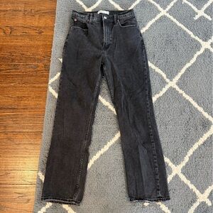Abercrombie and Fitch The Ankle Straight Ultra High Rise Black Jeans
